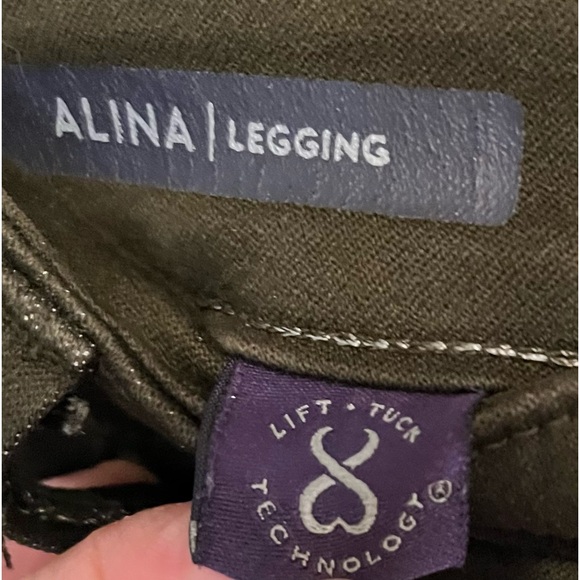 NYDJ Not Your Daughter’s Jeans Dark Green Alina Leggings Size 12 - Picture 6 of 13